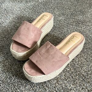Size 7 lulus suede espadrille platforms